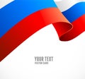 Russian flag border vector illustration on white