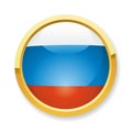 Russian flag button Royalty Free Stock Photo