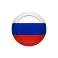 Russian flag on the round button, illustration Royalty Free Stock Photo