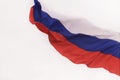 Russian flag waving in the wind.