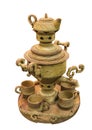 Russian folk crafts - samovar made of birch bark. The City Of Shadrinsk, In The trans-Ural, Russia