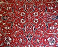 Russian folk seamless pattern ornaments. Ethnic texture design. Traditional carpet design. Rustic carpet ornaments