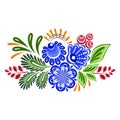 Russian folk traditional floral pattern for decor .