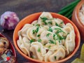 Russian food pelmeni