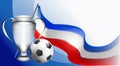 Russian football cup tournament. soccer championship in moscow. realistic background vector illustration