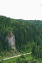 russian forest summer dirt road Royalty Free Stock Photo