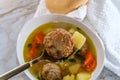 Russian Frikadeller Meatball Soup
