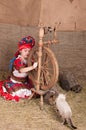 Russian girl in national dress