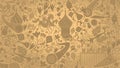 Russian gold wallpaper, vector illustration