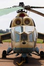 Russian Gunship Attack Helicopter Front View Royalty Free Stock Photo