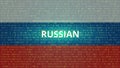 Russian Hackers Abstract Technology Background. Computer Code.