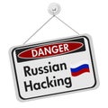 Russian hacking danger sign