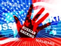 Russian Hacking Election Attack Alert 3d Illustration