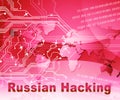 Russian Hacking Election Attack Alert 2d Illustration