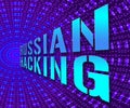 Russian Hacking Election Attack Alert 3d Illustration