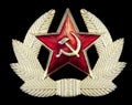 Russian Hammer and Sickle Badge Royalty Free Stock Photo