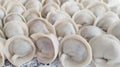 Russian handmade dumplings, production