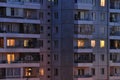 Russian high-rise building in summertime - may 2022