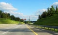 Russian highway number M11 in summer day Royalty Free Stock Photo
