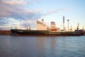 Russian icebreaker `Mudyug` in the cargo port of St. Petersburg