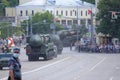 Russian Intercontinental Ballistic Missiles RS-24 Yars on military parade