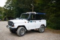 Russian jeep is a four-wheel-drive car with very good passability