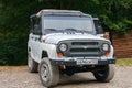 Russian jeep is a four-wheel-drive car with very good passability Royalty Free Stock Photo