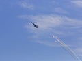 Russian jet fighter launches anti-missile flares