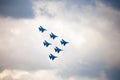 The Russian Knights aerobatic demonstration team of the Russian Air Force Royalty Free Stock Photo