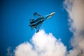 The Russian Knights aerobatic demonstration team of the Russian Air Force Royalty Free Stock Photo