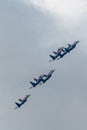 Russian Knights aerobatic team Sukhoi Su-27 fighters at MAKS 2015 Airshow