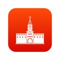 Russian kremlin icon digital red