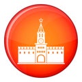 Russian kremlin icon, flat style