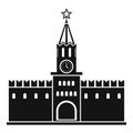 Russian kremlin icon, simple style