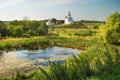 Russian landscape with old church