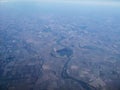 Russian landscape view from the plane