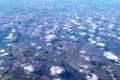 Russian landscape view from the plane