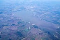 Russian landscape view from the plane