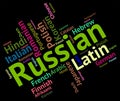 Russian Language Means Foreign Wordcloud And Text