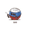 Russian mafia 90s countryballs Royalty Free Stock Photo