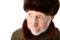 Russian Man in Fur Cap Royalty Free Stock Photo