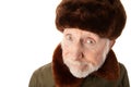 Russian Man in Fur Cap Royalty Free Stock Photo