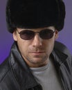 Russian man with Ushanka Royalty Free Stock Photo