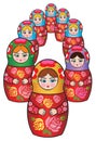 Russian matreshka Royalty Free Stock Photo