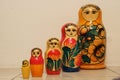 Russian matrioska in detail Royalty Free Stock Photo