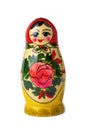 A russian matryoshka doll on a white background Royalty Free Stock Photo