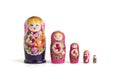 Russian Matryoshka Dolls in different sizes. Royalty Free Stock Photo