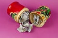 Russian matryoshka full of money Royalty Free Stock Photo