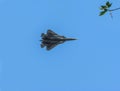 Russian military aircraft fighter SU-57 in the sky. Royalty Free Stock Photo