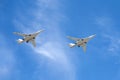 Russian military aircrafts Tu-160 in flight